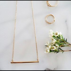 Gold vermeil bar necklace - a great summer staple